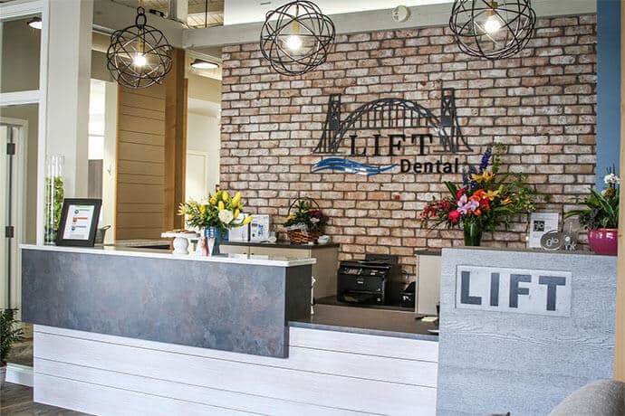 Receiving area of Lift Dental Clinic in Stillwater, MN