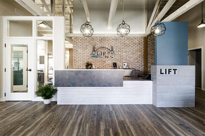 Receiving area of Lift Dental Clinic in Stillwater, MN