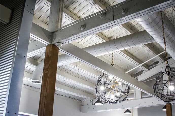 Ceiling view of Lift Dental Clinic in Stillwater, MN